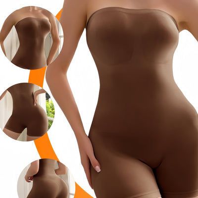 Strapless Shapewear Bodysuit For Women Tummy Control Full Body Shaper Bodysuit Under Dresses Seamless
