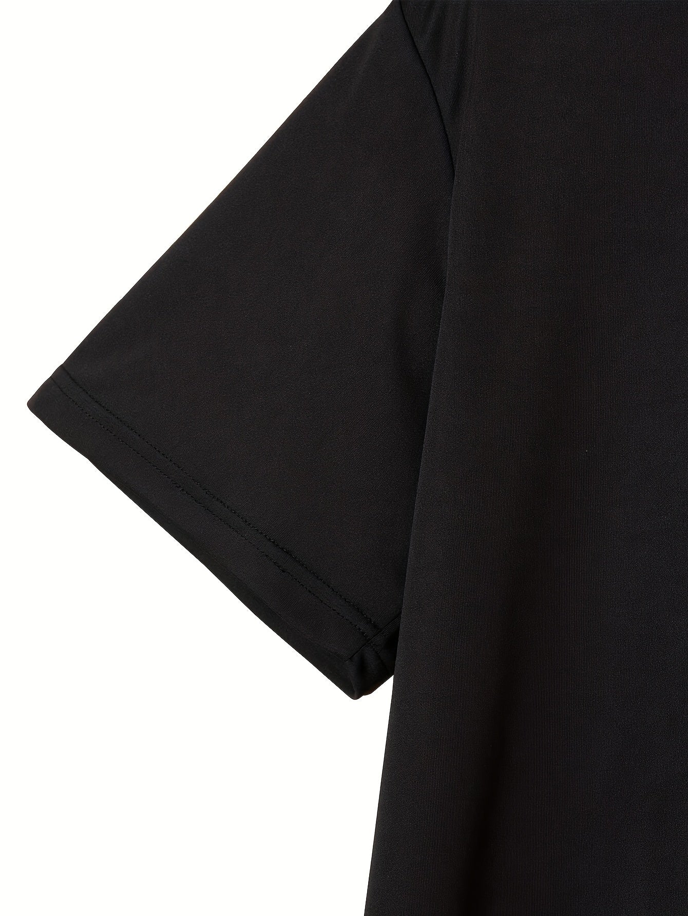 Men's short-sleeved T-shirt, love letter print, comfortable and casual, elastic neckline, suitable for men outdoor wear