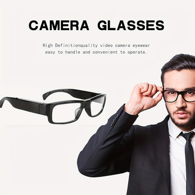 Video Glasses, Portable Camera Glasses, 1080P Sports Camera, Outdoor Cyclingmini Camera Glasses, with 64GB Storage Card