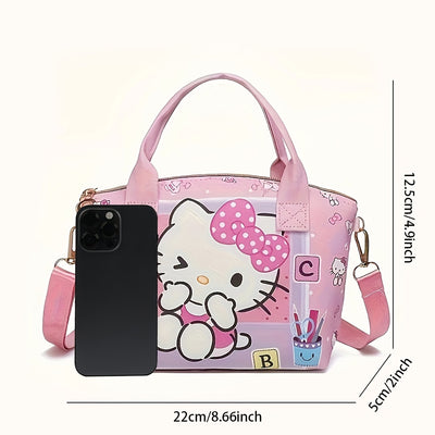 [Customer Favorite] Sanrio Hello Kitty & Friends Crossbody Tote - Cute Cartoon Design, Faux Leather, Perfect for Daily Commute, Christmas, Halloween, Birthday Gifts