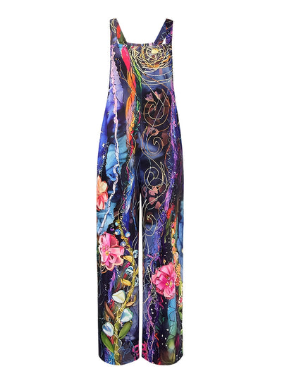 Spring And Summer New Fashion Versatile Ethnic Style Colorful Printed Dress Pants
