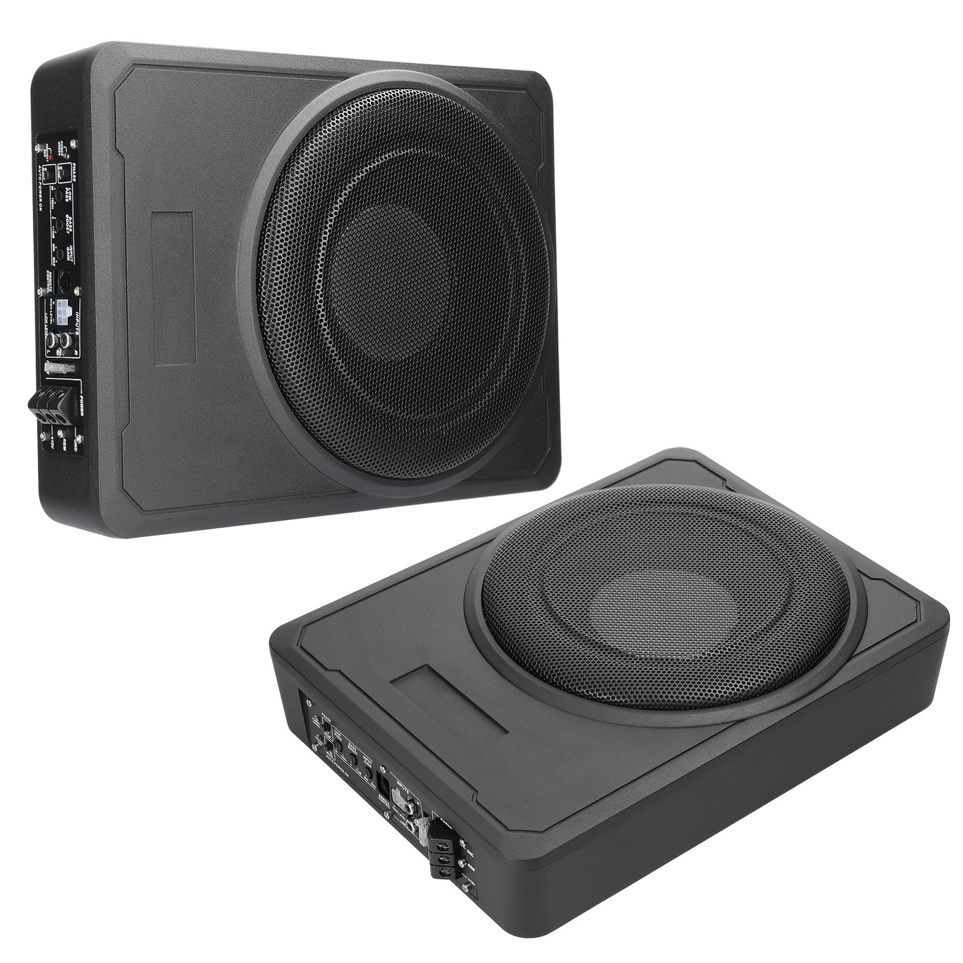 10 Inch 600W Car Subwoofer High Power Pure Bass Under-Seat Power Amplifiers Speaker 12 V For Car Truck RV, Without Battery