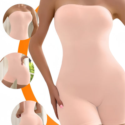 Strapless Shapewear Bodysuit For Women Tummy Control Full Body Shaper Bodysuit Under Dresses Seamless