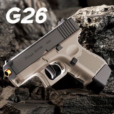 G26 New Toy Gun Soft Bullet Gun Pistol [Upgraded Version Of The Continuous Hair] Empty Hanging, Continuous Hair For A Single Shell Throwing, Toy Foam Shockwave, Outdoor Sports Shooting Games