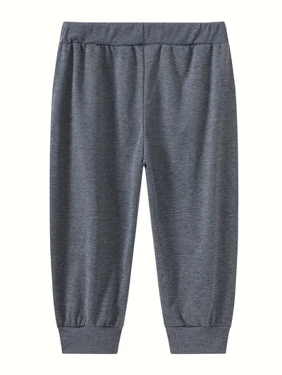 Men's Casual Basics Shorts, Chic All Match Capri Pants For Summer Fitness Running