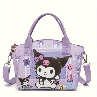 [Customer Favorite] Sanrio Hello Kitty & Friends Crossbody Tote - Cute Cartoon Design, Faux Leather, Perfect for Daily Commute, Christmas, Halloween, Birthday Gifts