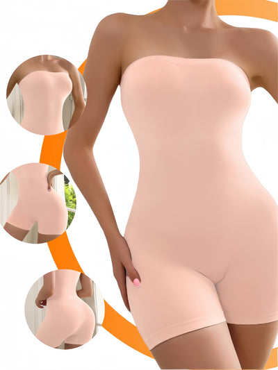 Strapless Shapewear Bodysuit For Women Tummy Control Full Body Shaper Bodysuit Under Dresses Seamless