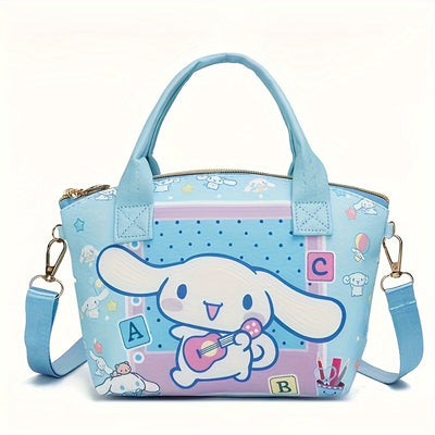 [Customer Favorite] Sanrio Hello Kitty & Friends Crossbody Tote - Cute Cartoon Design, Faux Leather, Perfect for Daily Commute, Christmas, Halloween, Birthday Gifts