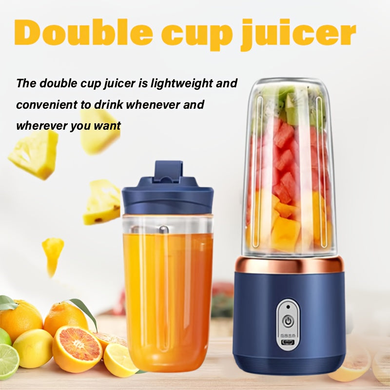 Mini Juice Blender, Portable Electric Usb Rechargeable Travel Blender, Three Modes, Digital Display, 12 Blades, Easy To Clean