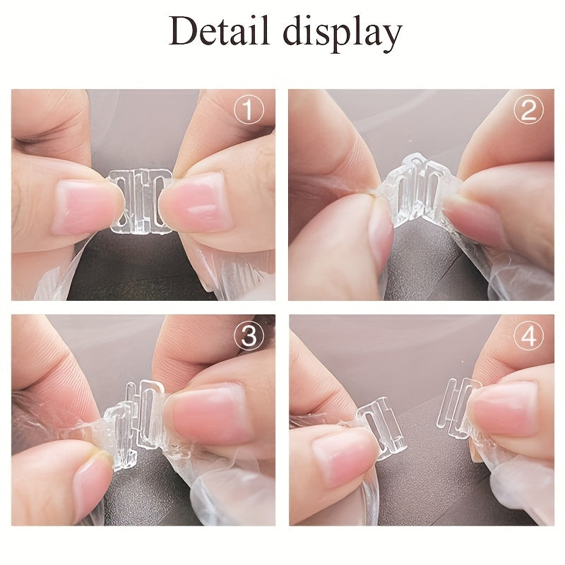 2 Pairs of Elegant Seamless Strapless Silicone Bras - Self-Adhesive with Transparent Straps, Women’s Push-Up Tank Top Style, Smooth & Invisible Lift for Sleeveless Outfits, Discreet Undergarment | Elegant Strapless Bra | Selfadhesive Cups