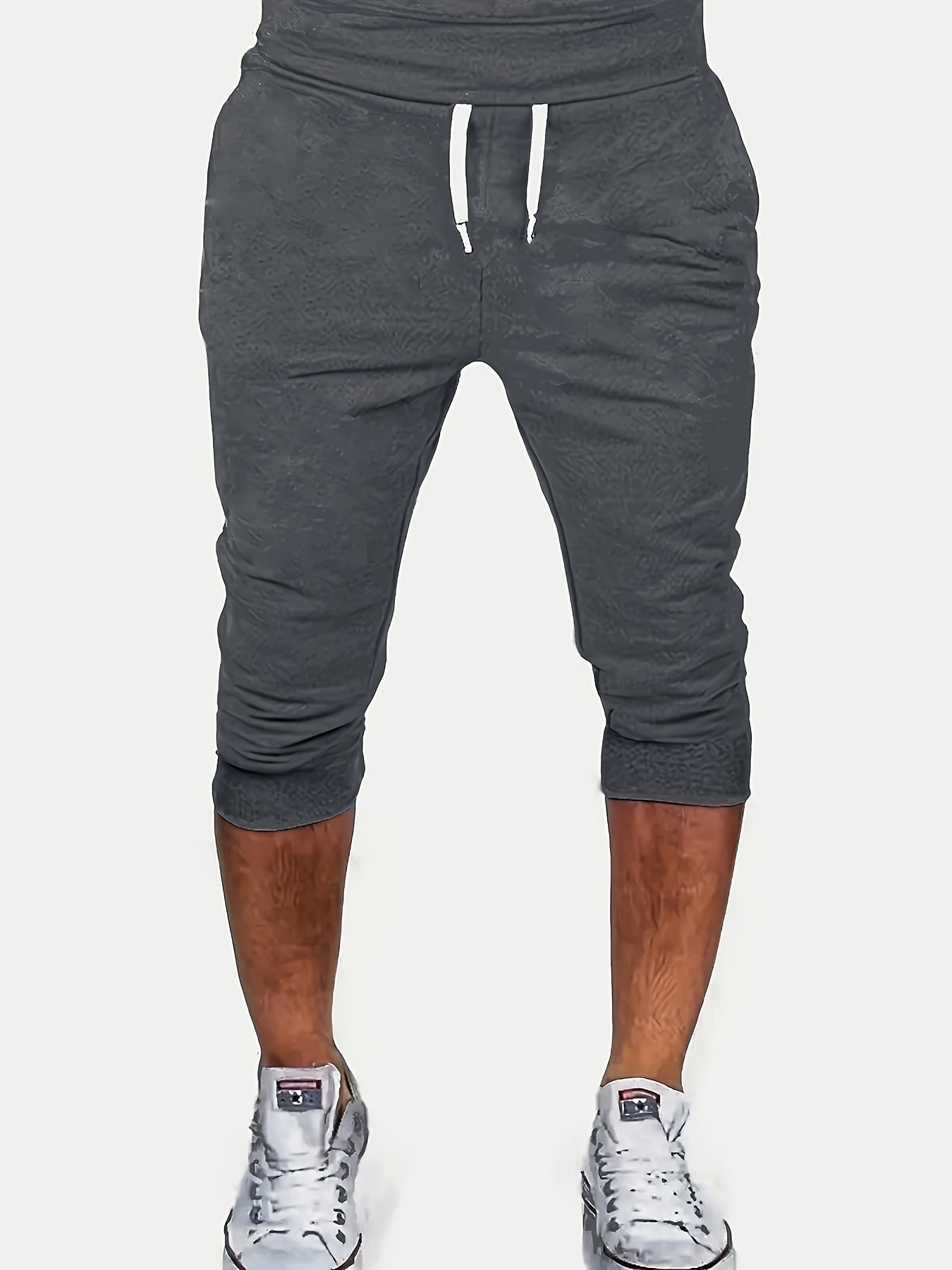 Men's Casual Basics Shorts, Chic All Match Capri Pants For Summer Fitness Running