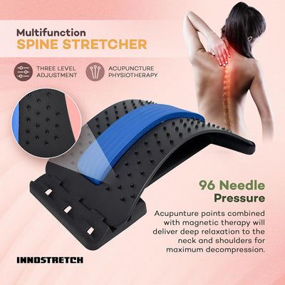 Back Stretcher - Lumbar Decompression Device and Lower Back Pain Relief - 3 Adjustable Arch Levels - Release and Take Control of Your Spinal Health