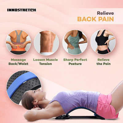 Back Stretcher - Lumbar Decompression Device and Lower Back Pain Relief - 3 Adjustable Arch Levels - Release and Take Control of Your Spinal Health
