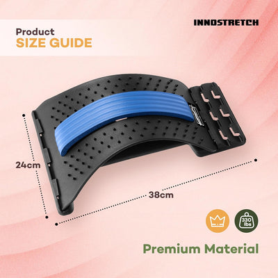 Back Stretcher - Lumbar Decompression Device and Lower Back Pain Relief - 3 Adjustable Arch Levels - Release and Take Control of Your Spinal Health