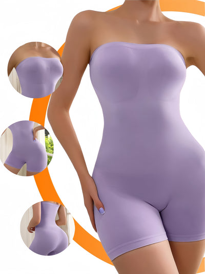 Strapless Shapewear Bodysuit For Women Tummy Control Full Body Shaper Bodysuit Under Dresses Seamless