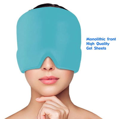 Head Massager Cap Gel Hot Cold Therapy Headache Migraine Relief Cap Stress Pressure Pain Relief Massage Hat Cold Hat Eye Mask