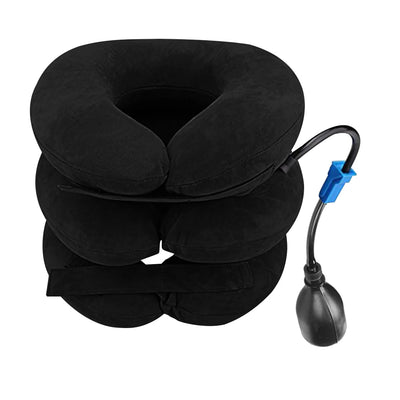 Neck Stretcher Inflatable 3 Tubes Air Neck Traction Apparatus Device Neck Cervical Collar Pillow Pain Stress Pain Relief Tractor