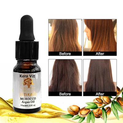 Moroccan Argan Oil for Hair Care 2pcs*10ml Hair Oil Treatment for all Hair Types Hair & Scalp Treatment