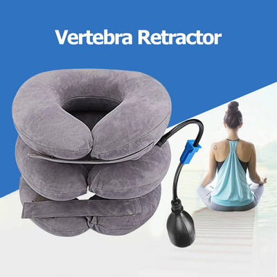 Neck Stretcher Inflatable 3 Tubes Air Neck Traction Apparatus Device Neck Cervical Collar Pillow Pain Stress Pain Relief Tractor