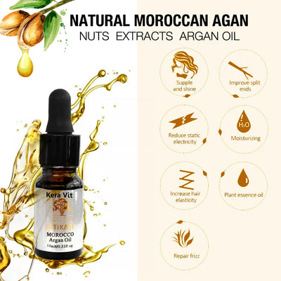 Moroccan Argan Oil for Hair Care 2pcs*10ml Hair Oil Treatment for all Hair Types Hair & Scalp Treatment