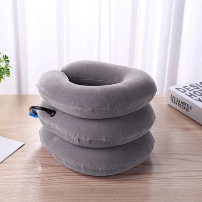 Neck Stretcher Inflatable 3 Tubes Air Neck Traction Apparatus Device Neck Cervical Collar Pillow Pain Stress Pain Relief Tractor