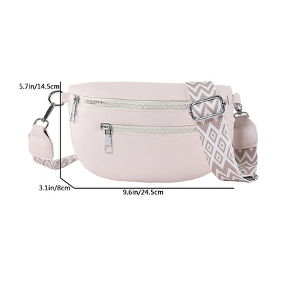 Pu Banana Bags for Women Chest Bag Sling Crossbody Shoulder Bag Designer Waist Fanny Pack Chest Bum Belt Bag Half Moon Hobo Bag