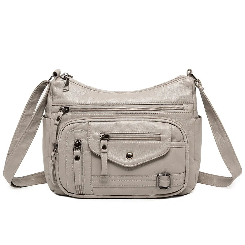 2024 New women messenger bags Vintage Bags Designer Female Soft PU Leather Shoulder Bags Crossbody Bag