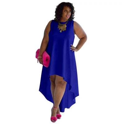 Plus Size Fashionable Elegant Women's Dress Amazon 3042 Sexy Round Neck Casual Clothing European American Style