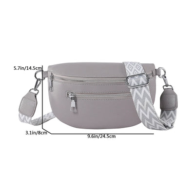 Pu Banana Bags for Women Chest Bag Sling Crossbody Shoulder Bag Designer Waist Fanny Pack Chest Bum Belt Bag Half Moon Hobo Bag