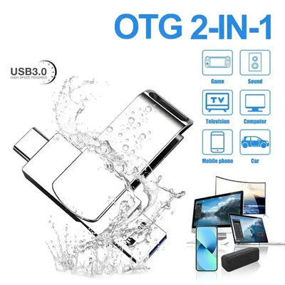 XIAOMI 2TB USB 3.2 Flash Drive 2TB High-Speed Pen Drive 16TB Metal Waterproof Type-C Usb PenDrive for Computer Storage Devices