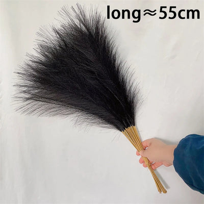 45CM 10/20PCS Fluffy Pampas Gra Decor Flower Fake Plant Reed Simulated Wedding Party Home Decoration Artificial Flowers