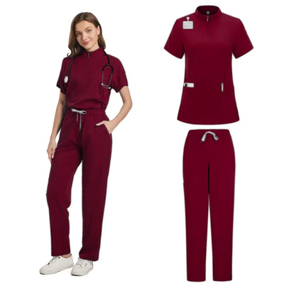 Tops Straight Pants Pet Clinic Nursing Scrubs Uniforms Sets