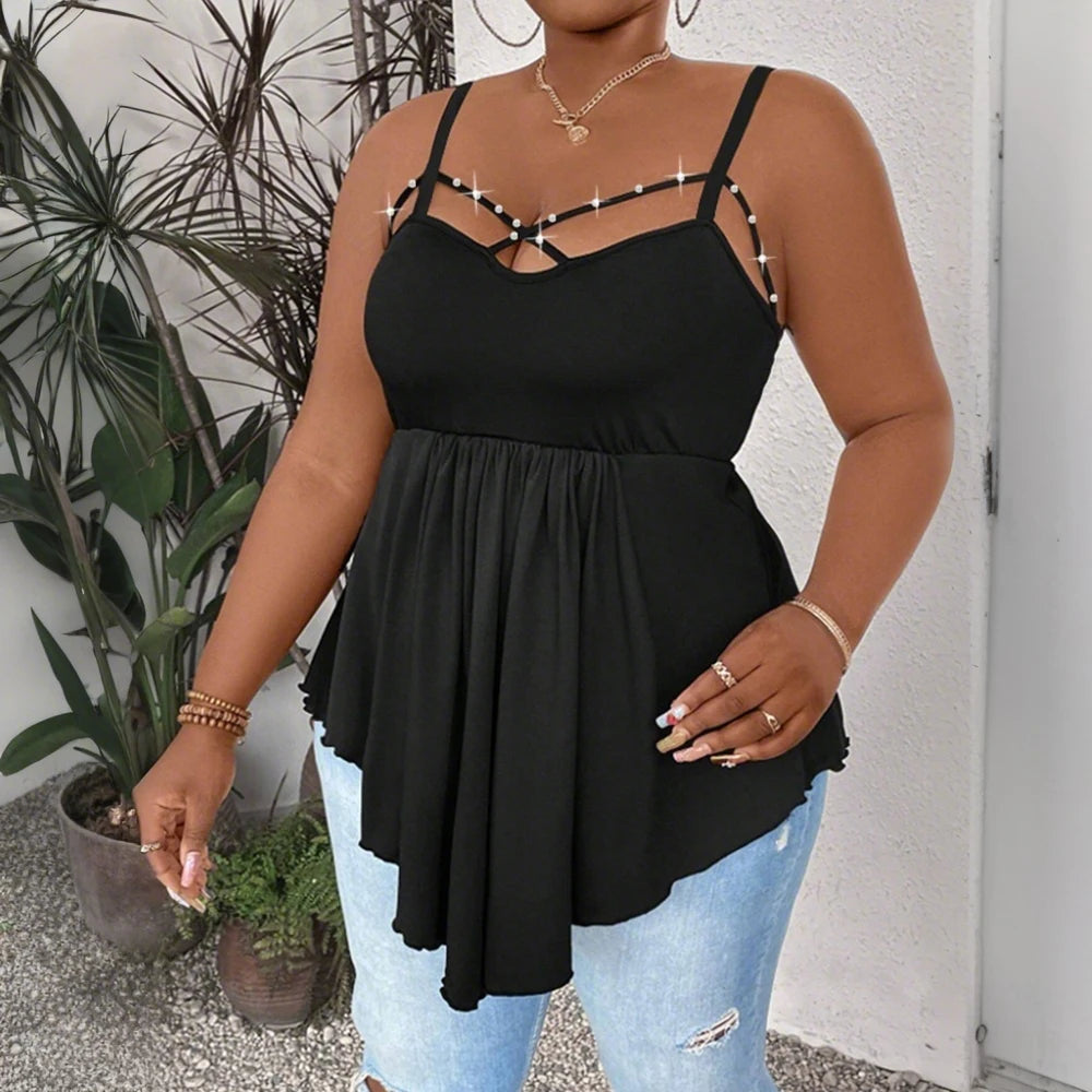 Plus Size Vest Tops for Women Clothing 2025 Summer Sexy Large Size Slim Pullover Short Sleeve Female Korean Tank T-Shirts Tees
