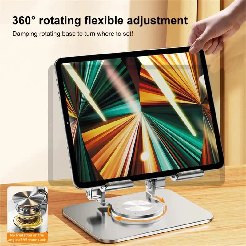 360 ° Rotating Tablet Stand Suitable For Ipad, Adjustable Folding Tablet Stand, Aluminum Phone Desktop Stand For Online Classes