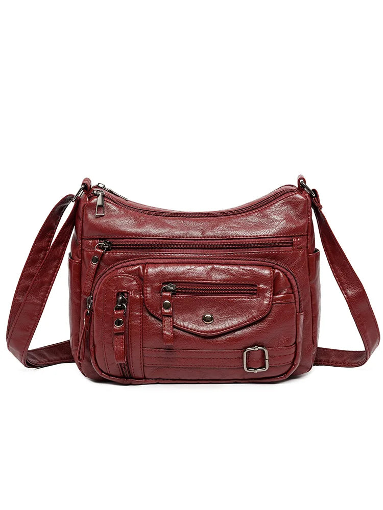 2024 New women messenger bags Vintage Bags Designer Female Soft PU Leather Shoulder Bags Crossbody Bag