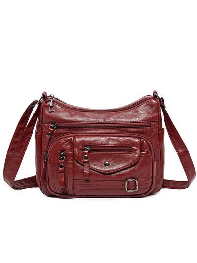 2024 New women messenger bags Vintage Bags Designer Female Soft PU Leather Shoulder Bags Crossbody Bag
