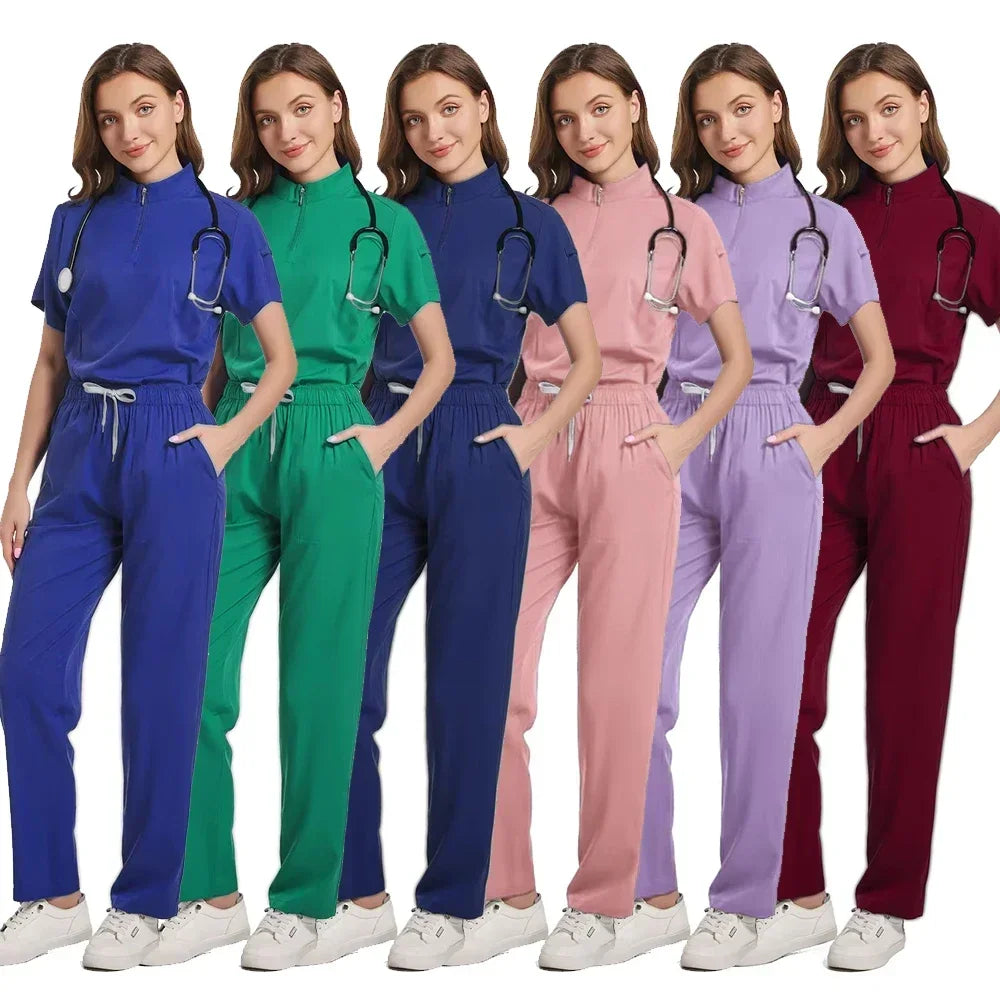 Tops Straight Pants Pet Clinic Nursing Scrubs Uniforms Sets