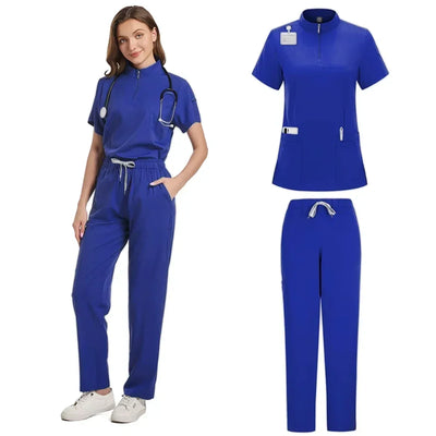 Tops Straight Pants Pet Clinic Nursing Scrubs Uniforms Sets