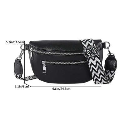 Pu Banana Bags for Women Chest Bag Sling Crossbody Shoulder Bag Designer Waist Fanny Pack Chest Bum Belt Bag Half Moon Hobo Bag