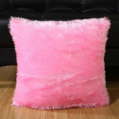 Throw Pillow cover Solid Color Short Plush Comfortable Soft Sofa Back Cushion Decoration Household Minimalism Cushion Covers
