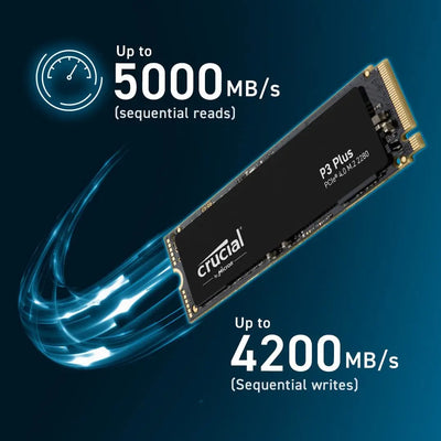 Crucial P3 Plus 1TB PCIe Gen4x4 3D NAND NVMe M.2 SSD 500GB 1TB 2TB, up to 5000MB/s（OEM package）