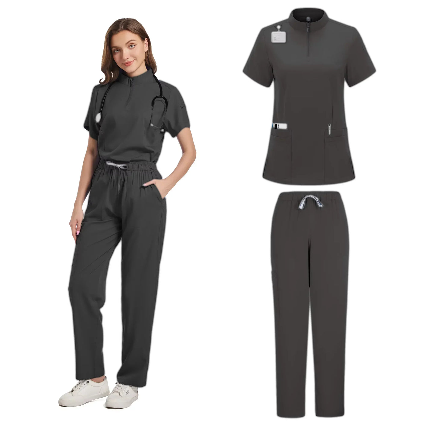 Tops Straight Pants Pet Clinic Nursing Scrubs Uniforms Sets