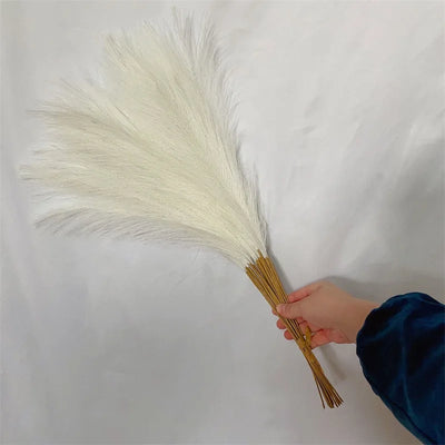 45CM 10/20PCS Fluffy Pampas Gra Decor Flower Fake Plant Reed Simulated Wedding Party Home Decoration Artificial Flowers
