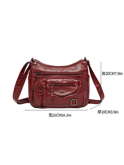 2024 New women messenger bags Vintage Bags Designer Female Soft PU Leather Shoulder Bags Crossbody Bag