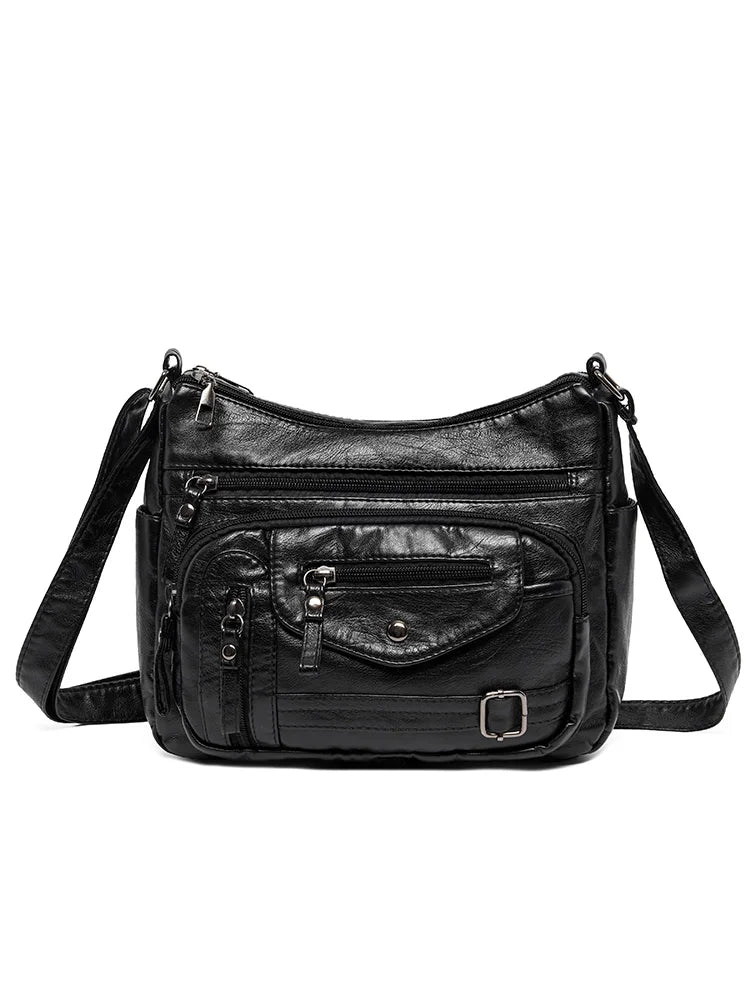 2024 New women messenger bags Vintage Bags Designer Female Soft PU Leather Shoulder Bags Crossbody Bag