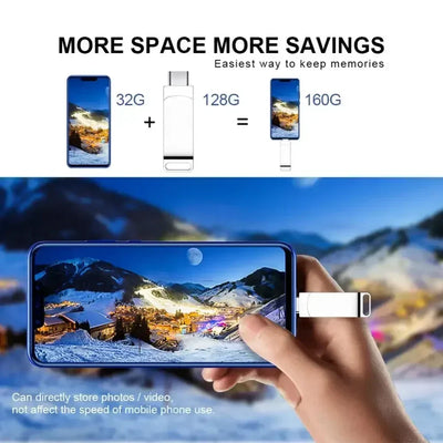 XIAOMI 2TB USB 3.2 Flash Drive 2TB High-Speed Pen Drive 16TB Metal Waterproof Type-C Usb PenDrive for Computer Storage Devices