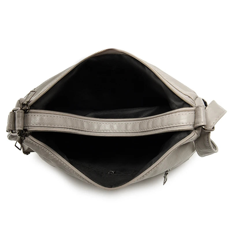 2024 New women messenger bags Vintage Bags Designer Female Soft PU Leather Shoulder Bags Crossbody Bag