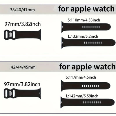 15 Pcs/Pack Strap for Apple Watch 38 40 41 42 44 45 49mm Band Replacement Silicone Wristband for iWatch 8 7 6 5 4 3 2 1 SE Utral