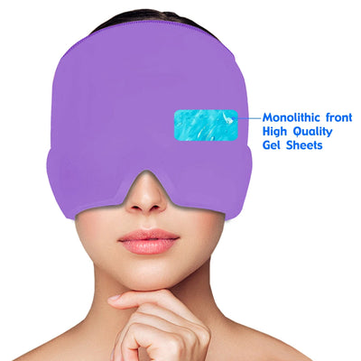 Head Massager Cap Gel Hot Cold Therapy Headache Migraine Relief Cap Stress Pressure Pain Relief Massage Hat Cold Hat Eye Mask