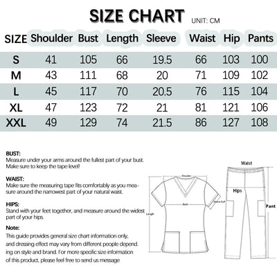Professional Hospital Work Uniforms Unisex quick-drying Minimalist pocket scrubs sets